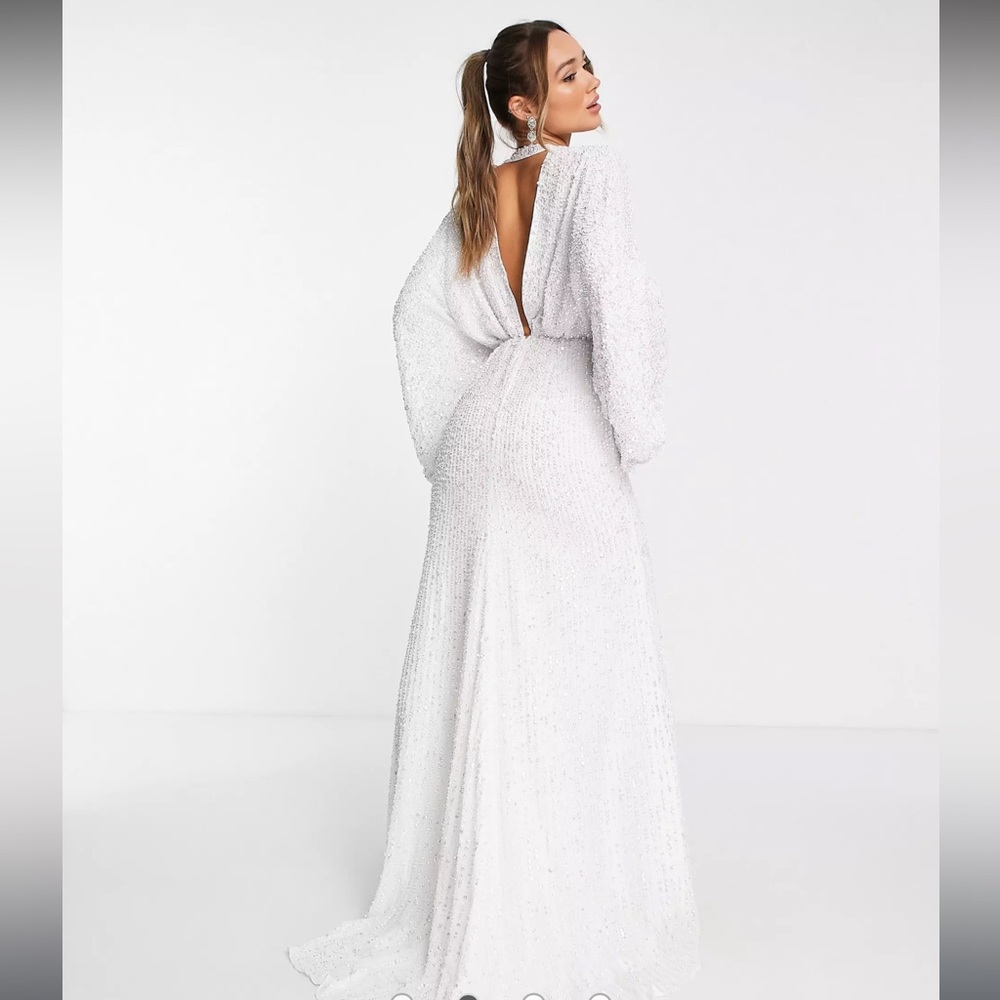 ASOS White Sequin Maxi Dress - CIARA